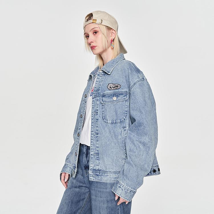 Lee Xline Denim Jackets Unisex Light Blue Lapel Moderate LUT008308101233A06362