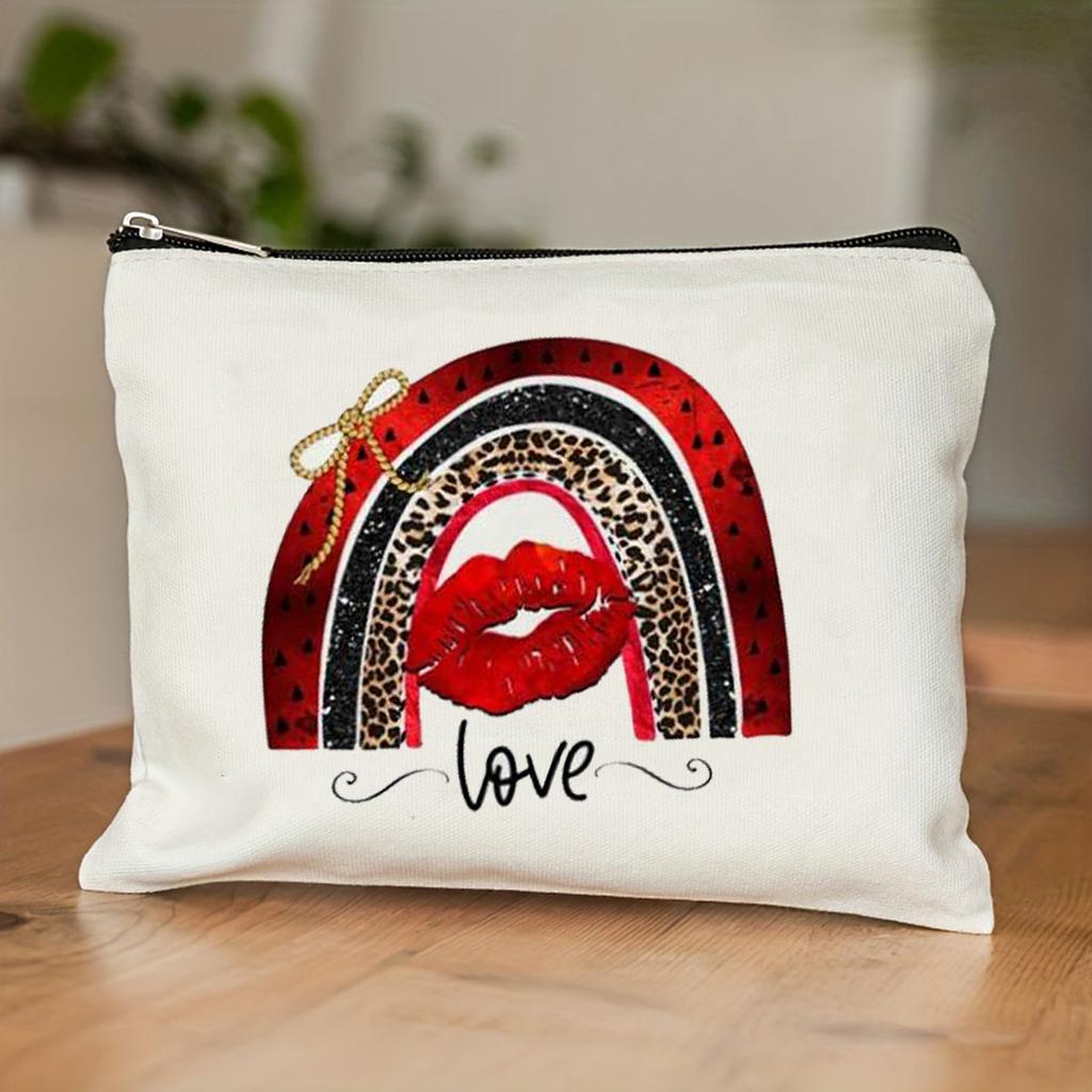 Подарок на День святого Валентина Косметичка Сумки для макияжа Дорожный органайзер на молнии для косметики Сумка для туалетных принадлежностей Подарок на День святого Валентина для нее