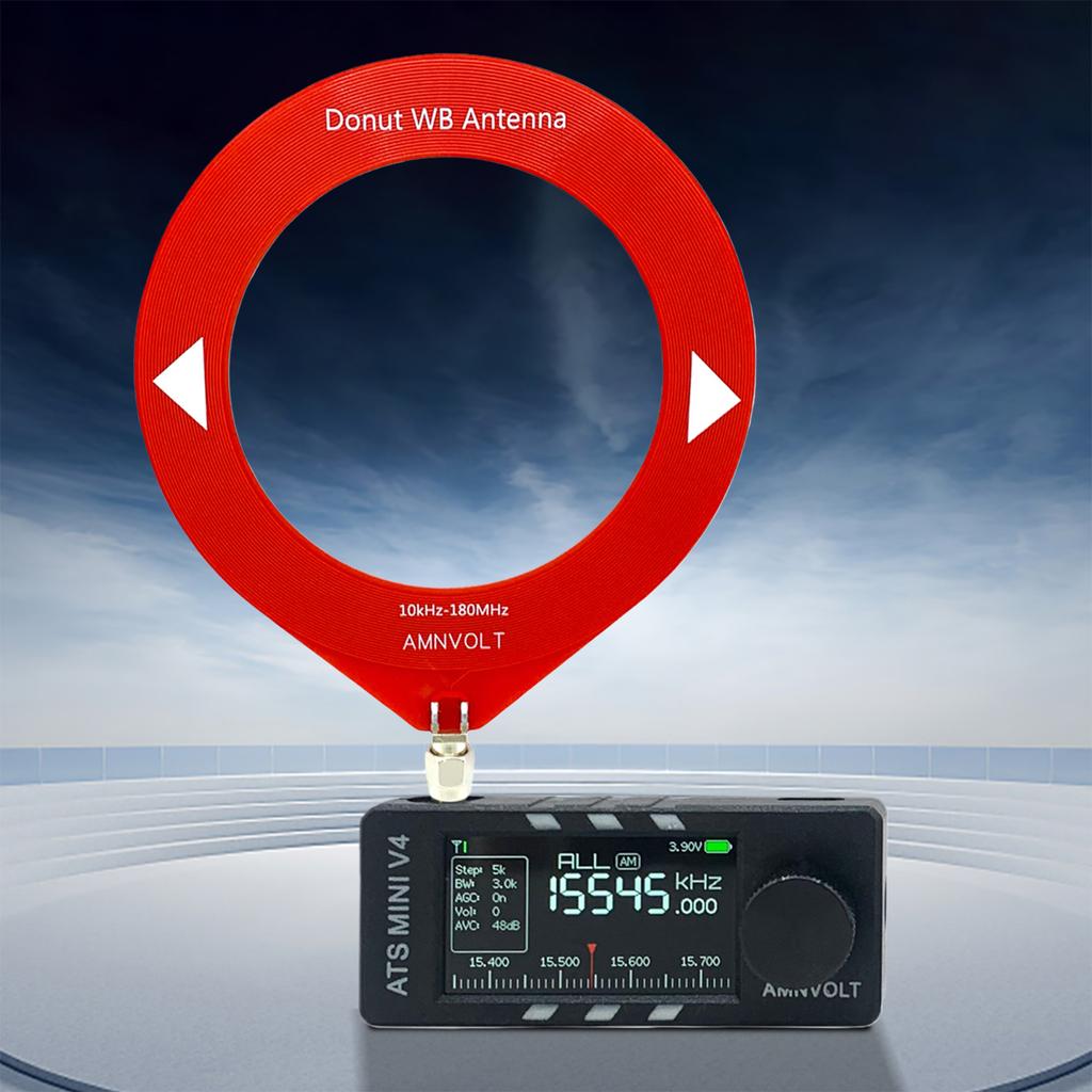 AMNVOLT V4 ATS MINI Радио с усилителем для наушников Портативный AM FM радиоприемник 1,9-дюймовый IPS-экран для помещений и улицы