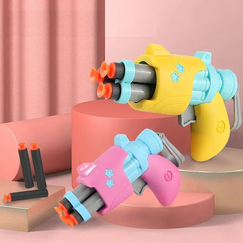 Soft Bullet Gun Toys Children Foam Soft Bullet Launcher Darts Toy Parent-child Interactive Toys Guns Kids Outdoor Shooting Game