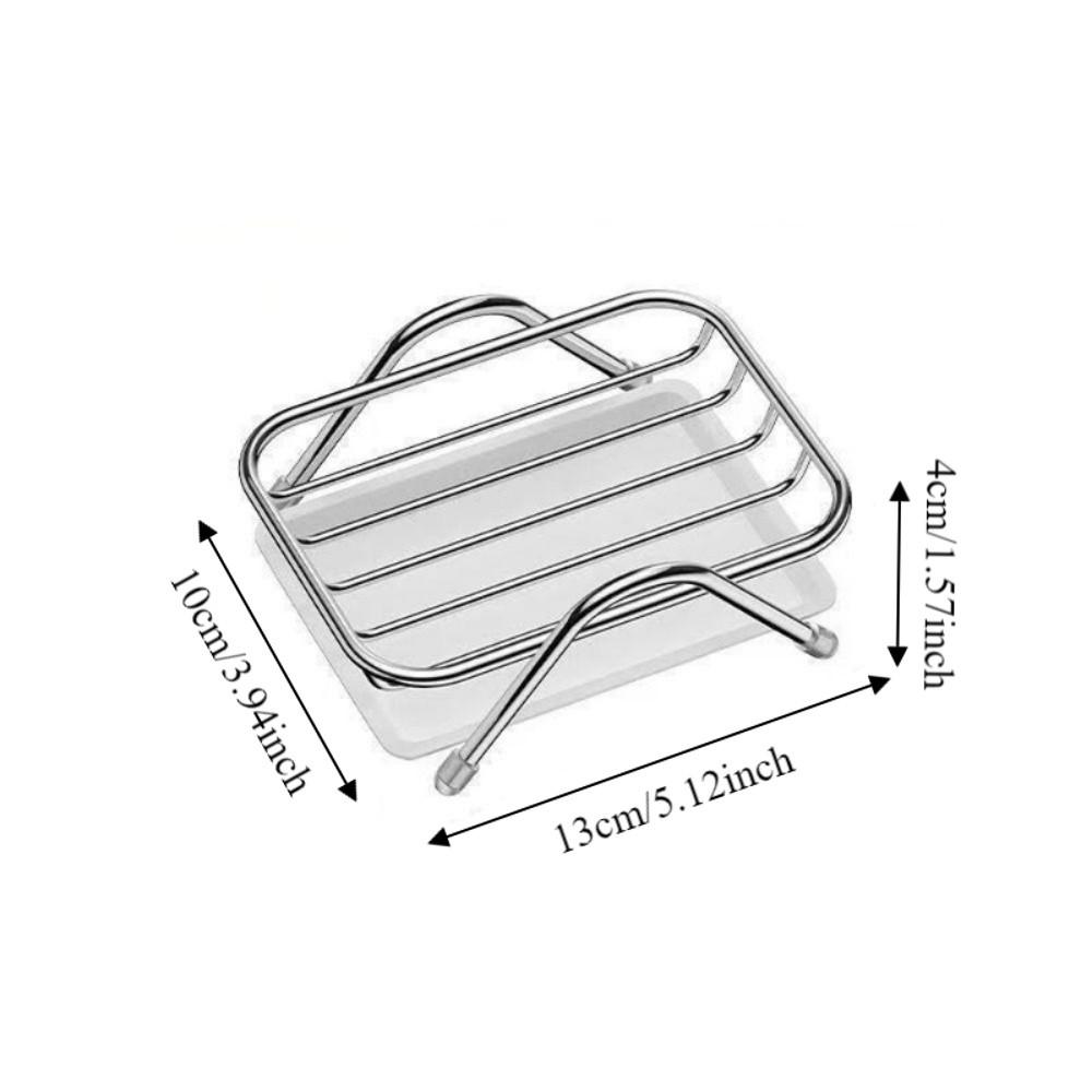 2PCS Rustproof Stainless Steel Soap Rack Space Saving Soap Tray Durable Soap Storage Rack  Kitchen
