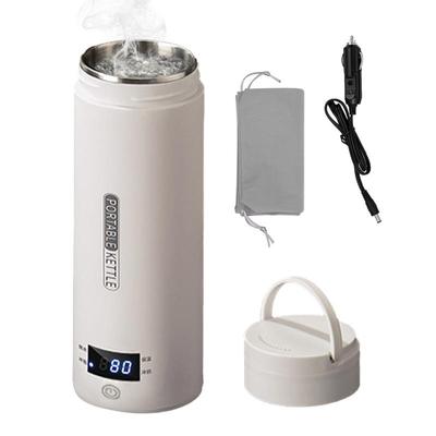 12 В портативный ЖК-дисплей мини-нагреватель автомобильный электрический 400 мл чайник дорожная электрическая кружка с подогревом для автомобиля принадлежности для нагрева воды