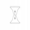 Plastic Hourglass Stool Polish Product Beige New