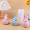 DIY Eggshell Rabbit Silicone Model Soap Casting Reusable Flexible Bunny Candle for Resin