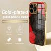 Чехол для телефона 'Дьявол' для iPhone17 16 16e 15 14 13 12Plus Mini Pro Max Гальванизированный стеклянный чехол для телефона
