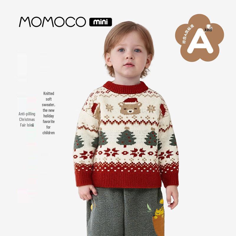 Теплый вязаный свитер MOMOCO для мальчиков на Новый год
