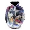 Men's Sweatshirt Wild Horse Stallion Animal 3D Digital Print Men's Hoodie Top