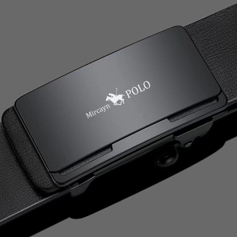 Мужской кожаный ремень с автоматической пряжкой из натуральной воловьей кожи для молодежи, повседневный индивидуальный корейский вариант трендового брючного ремня