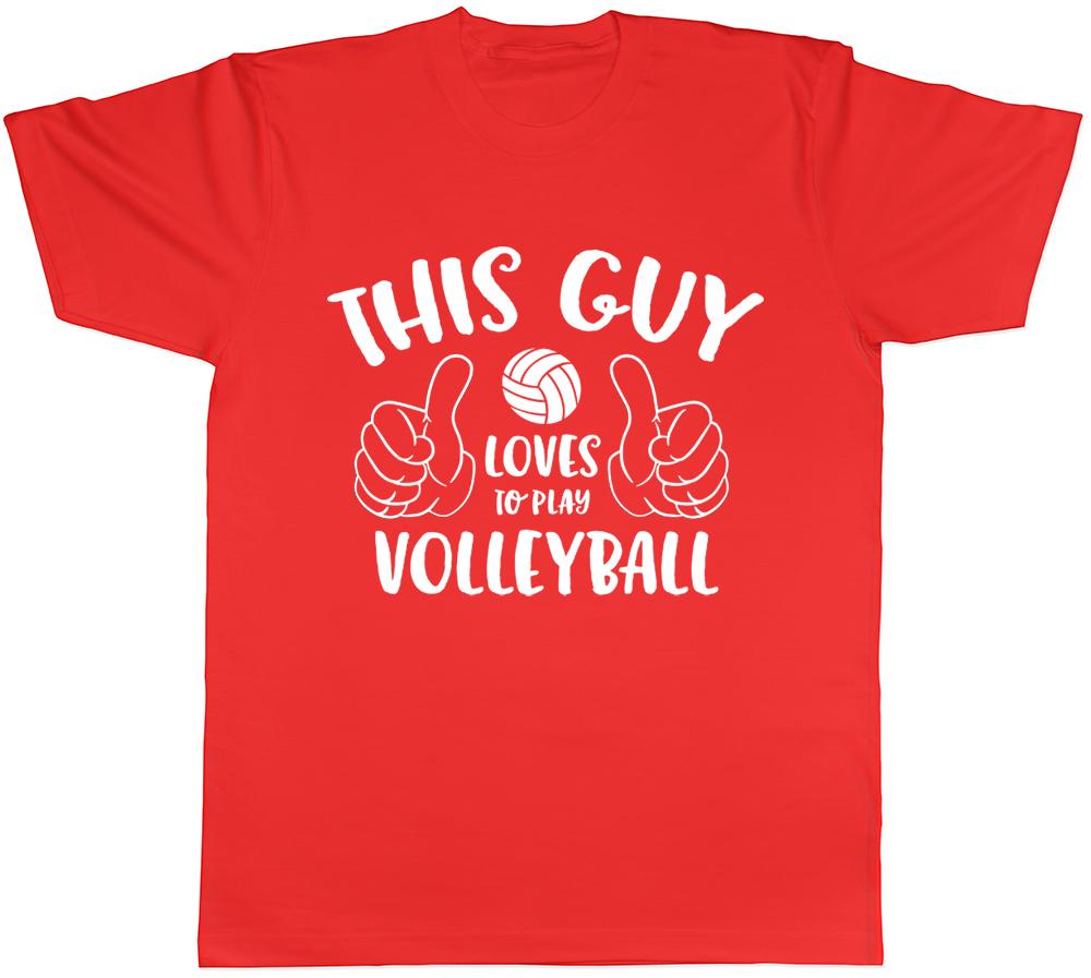 This Guy Loves to Play Volleyball Unisexs TShirt
