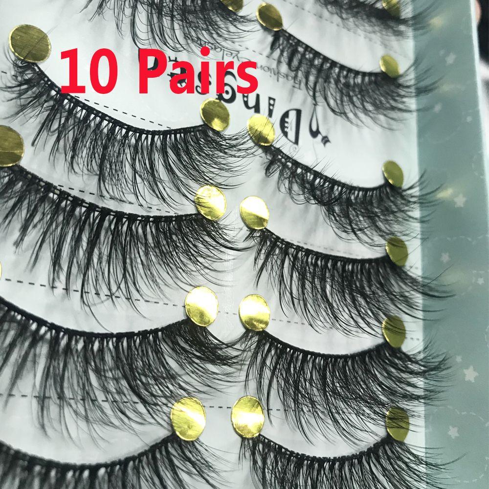 Natural Wispies Lashes Thick Long Eyelashes Extension Tools 3D Faux Mink Hair False Eyelashes