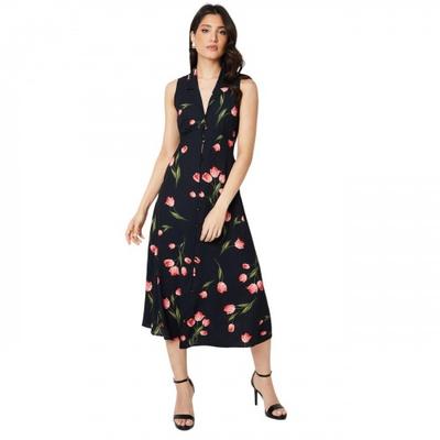Женское/женское платье миди с цветочным принтом Dorothy Perkins на пуговицах