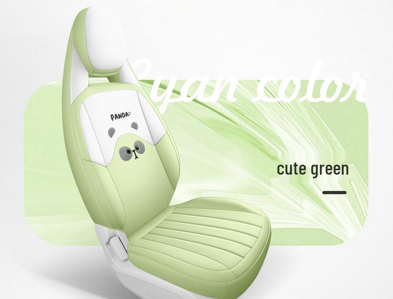 Cute 2023 Panda Mini Seat Cover for Women - All-Season, Full Coverage Car Cushion