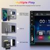Hodozzy 1 DIN Автомобильная аудиосистема Беспроводной CarPlay/Android Auto Беспроводная совместимость 7-дюймовый ЖК-сенсорный экран Однодиновая Bluetooth Автомагнитола 1DIN Mirror Link FM Ra