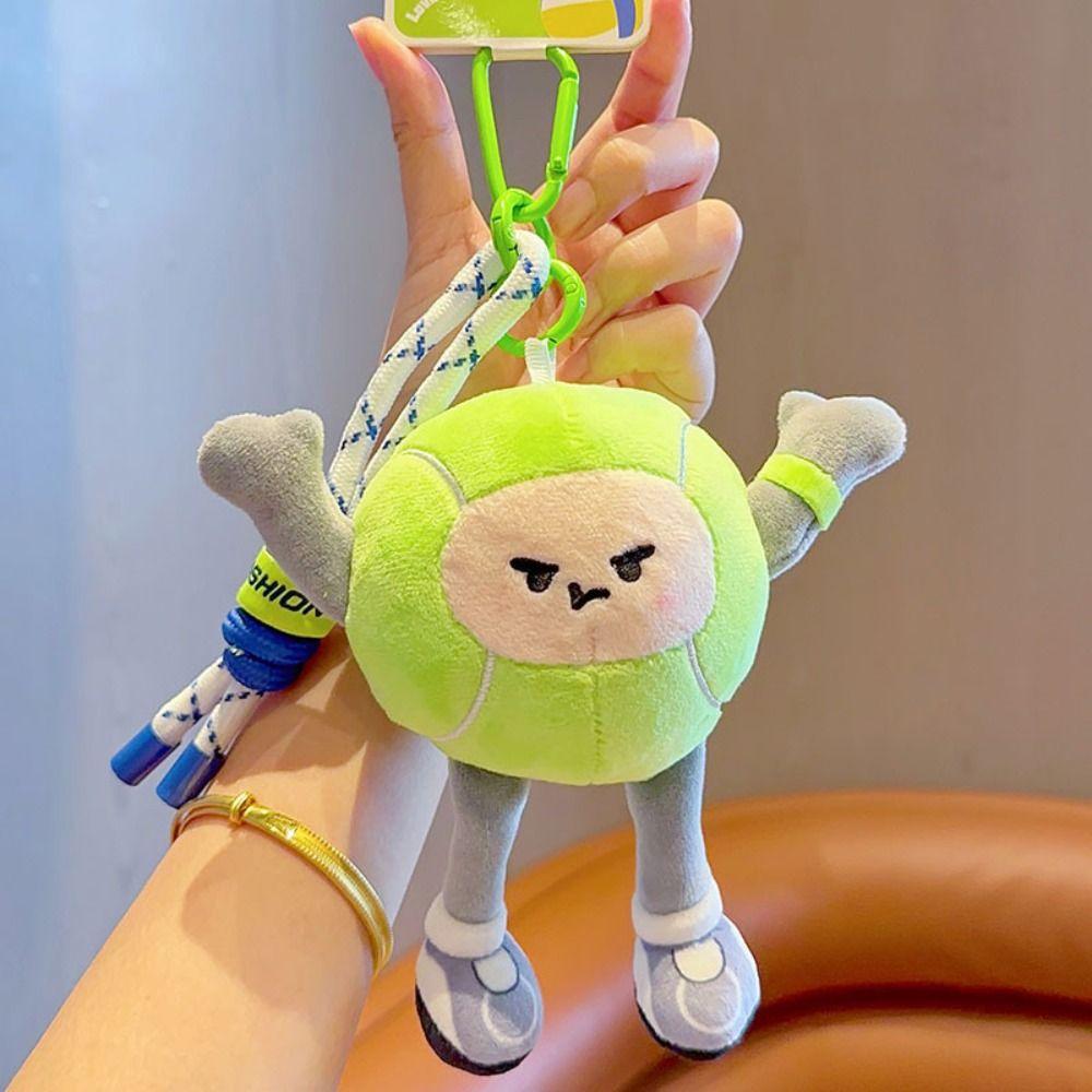 Basketball Baseball Basketball Plush Toy Keychain Football Plush Key Ring Female Lady Girl