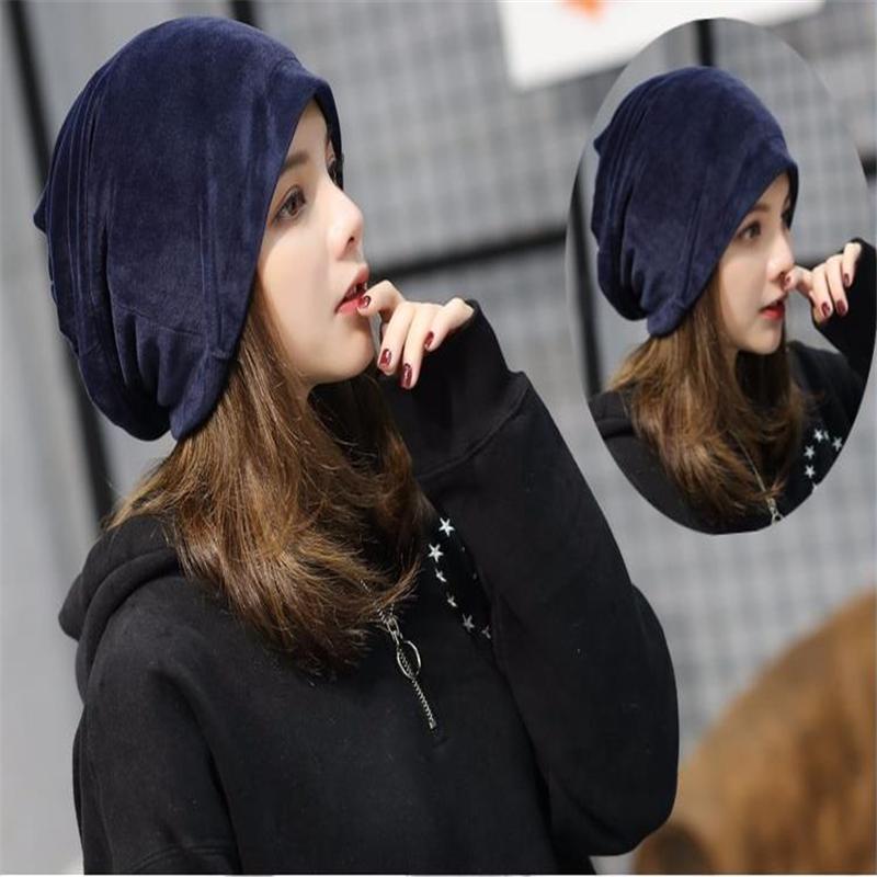 Осенне-зимняя плюшевая шапка-пуловер