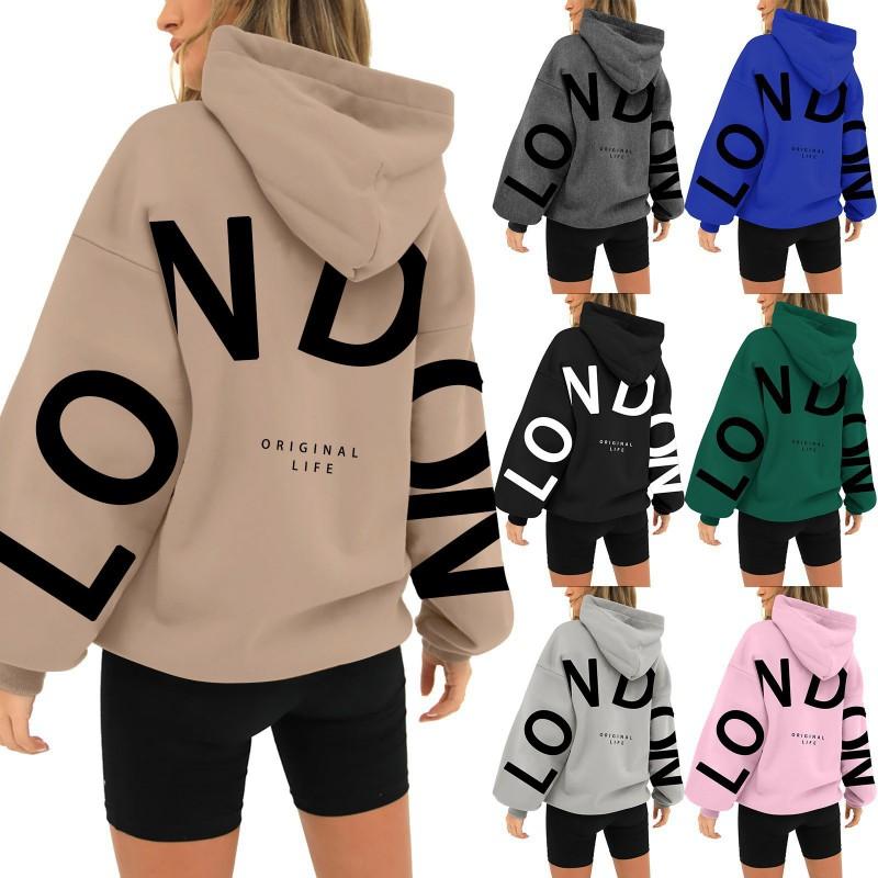 Unisex Oversized Hooded Sweatshirt With Cartoon Print Pocket Long Sleeve Casual Top Teens Adults