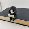 Cartoon Gothic Decoration 3D Printed Reading Pose Ghost Statues Cute Ghost Ornaments  Desktop Use