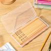 Transparent Desktop Storage Box Buckled Stationery Box Waterproof Pencil Case  Organizer