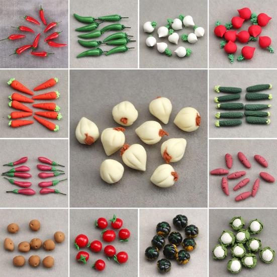 Delicate Bright Color Decorative Colorful Mini Vegetables Model Dollhouse Accessories Birthday Gift