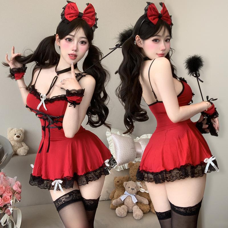 Sexy lingerie pure lust maid seduction pajamas passion flirting free maid uniform suit