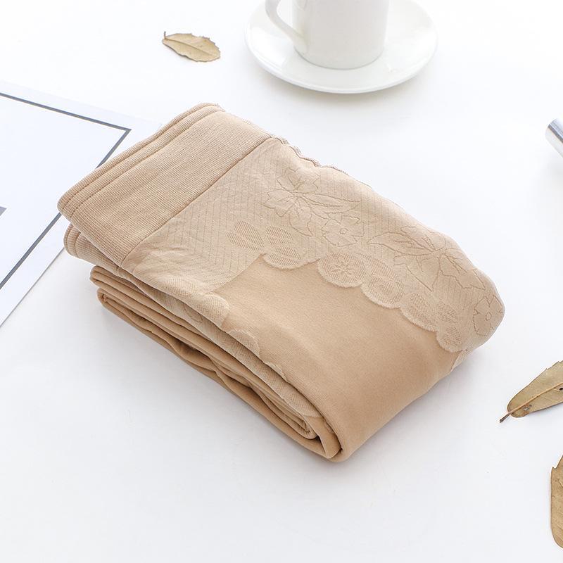 Women's Natural Nude Flesh-Colored Thick Velvet Pantyhose for Autumn and Winter