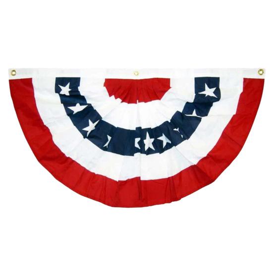 4th of July Outdoor Decoration, American Flag Porch Sign, Red White Blue Hanging Banner, USA Pleated Fan Flag, Patriotic Windsock for Independence Day