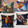 Игровой C-Crash B-Bandicoot Наволочка Чехол на Подушку Дивана Декор Комнаты Подарок Ребенку