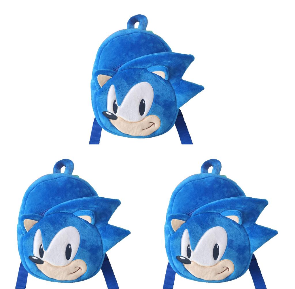 Supersonic Sonic Hedgehog Backpack Adorable Plush Schoolbag For Kids
