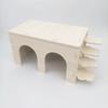 1PC Natural Wooden Hamster House Solid Wood Hiding Nest Aquascape Supplies Golden Bear Small Pet Sleeping Platform