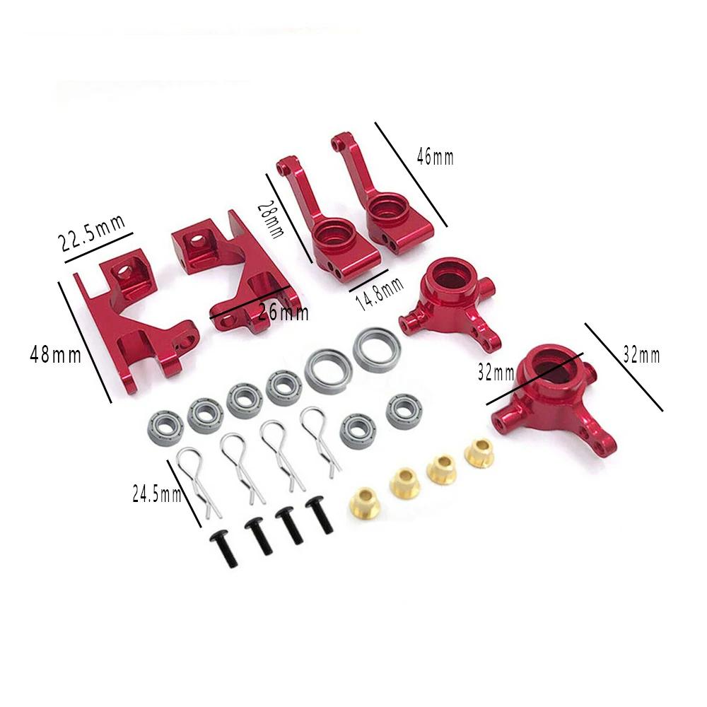 Aluminium Steering Block Caster Block C-Hub Stub Axle Carrier with Ball Bearing for Traxxas Slash 4X4 1/10 RC Car Parts