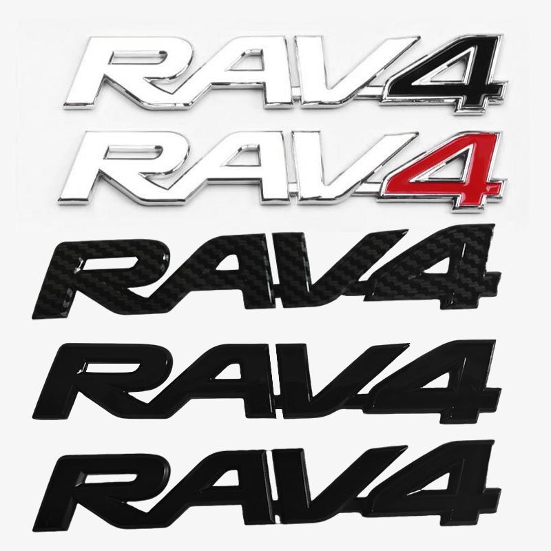 1PCS ABS Car Body Trunk Emblem Sticker Rav4 LOGO For RAV4 SUV Badge Auto Rear Letter Decal Exterior Accessories