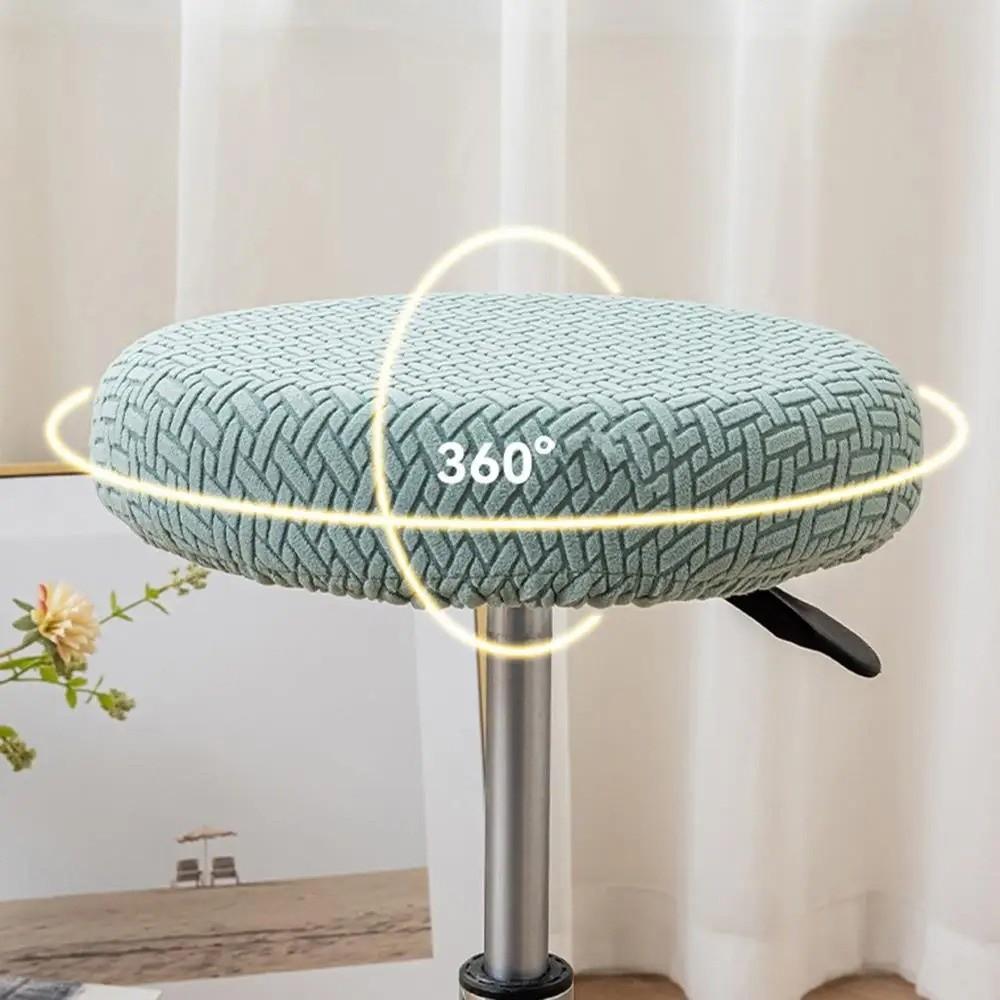 Stretchable Bar Round Stool Cover Thickened Stool Cushion Cover Soft Seat Chair Slipcover