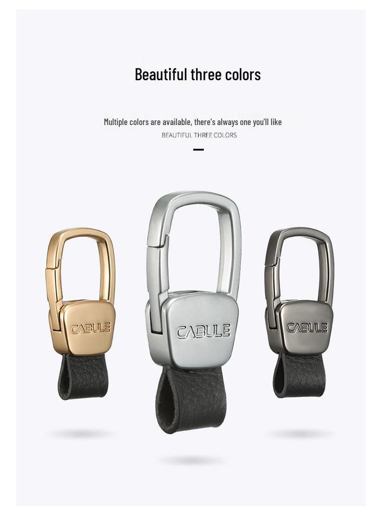 Cabrón Натуральная кожа Универсальный автомобильный брелок - Подходит для всех ключниц с высококачественной квадратной пряжкой