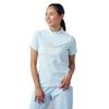Golf Wear Mizuno Ripple Jacquard Mock Neck Short Sleeve Shirt Women's Light Blue XL 52MAD209