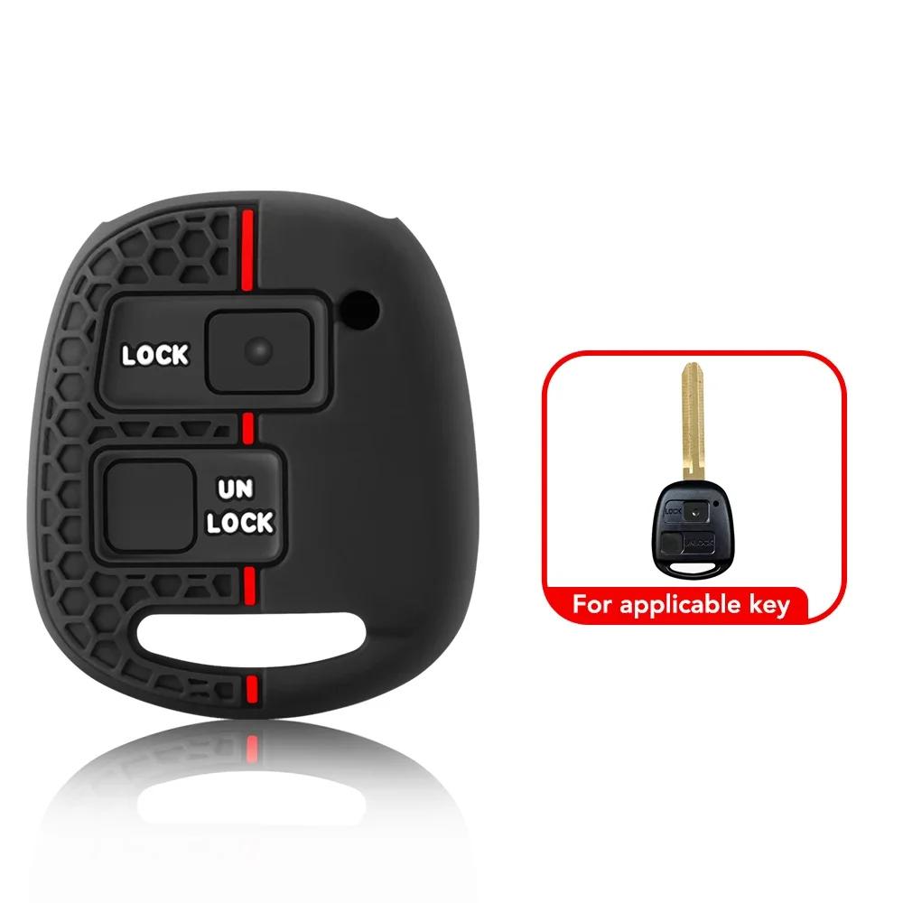 2 3 кнопки силиконовый чехол для автомобильного брелока чехол кожа для TOYOTA CAMRY RAV4 Corolla PRADO YARIS Tarago для LEXUS защитный брелок
