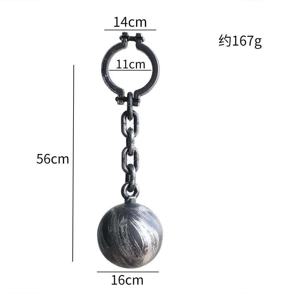 Plastic Prisoner Handcuffs - Realistic Wrist Shackles with Chains for Halloween Costumes Cosplay Props Gags & Practical Jokes