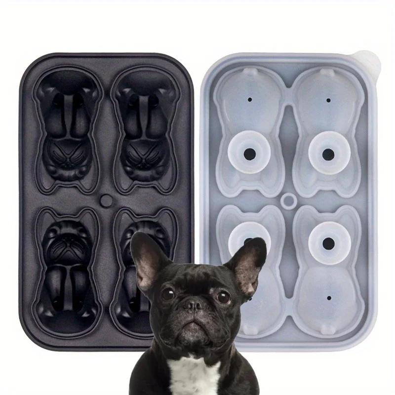 Adorable Dog-Shaped Silicone Mold Whiskey Ice Cube Mold Tray Multifunctional Chocolate DIY Decor Mold Flexible Party Supplies