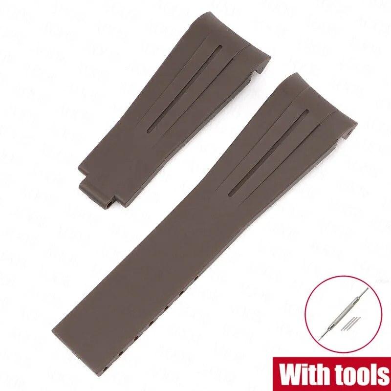 Резиновый ремешок для часов, подходит для Omega x Swatch Moonswatch, 20 мм, складная пряжка из нержавеющей стали для мужчин и женщин, изогнутый сменный ремешок для Rolex