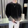 Свитер мужской осенне-зимний новый модный брендовый свитер с круглым вырезом шерстяной свитер для мальчиков на флисовой подкладке утолщенный базовый свитер
