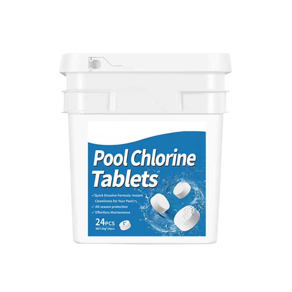 Chlorines Tablets For Swimming Pools, Kills And Stops Algaes, Slow Dissolving,Individually Wrapped,Pool Chlorines Tablets