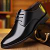 British men's shoes men's black groom business dress soft-soled suit summer casual leather shoes men's wedding shoes
