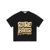 Rare Breed Oversized T-Shirt Black Gold Graffiti Print Streetwear Fashion Casual Wear