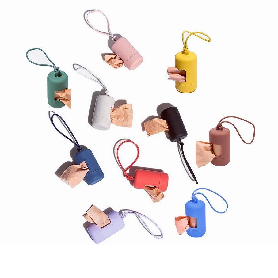 PVC Dog Leash Set 2 Hooks With Dispenser Waterproof Hands Free Dog Rope Strap Soft Adjustable Dog Vest Collar Matching Leashes