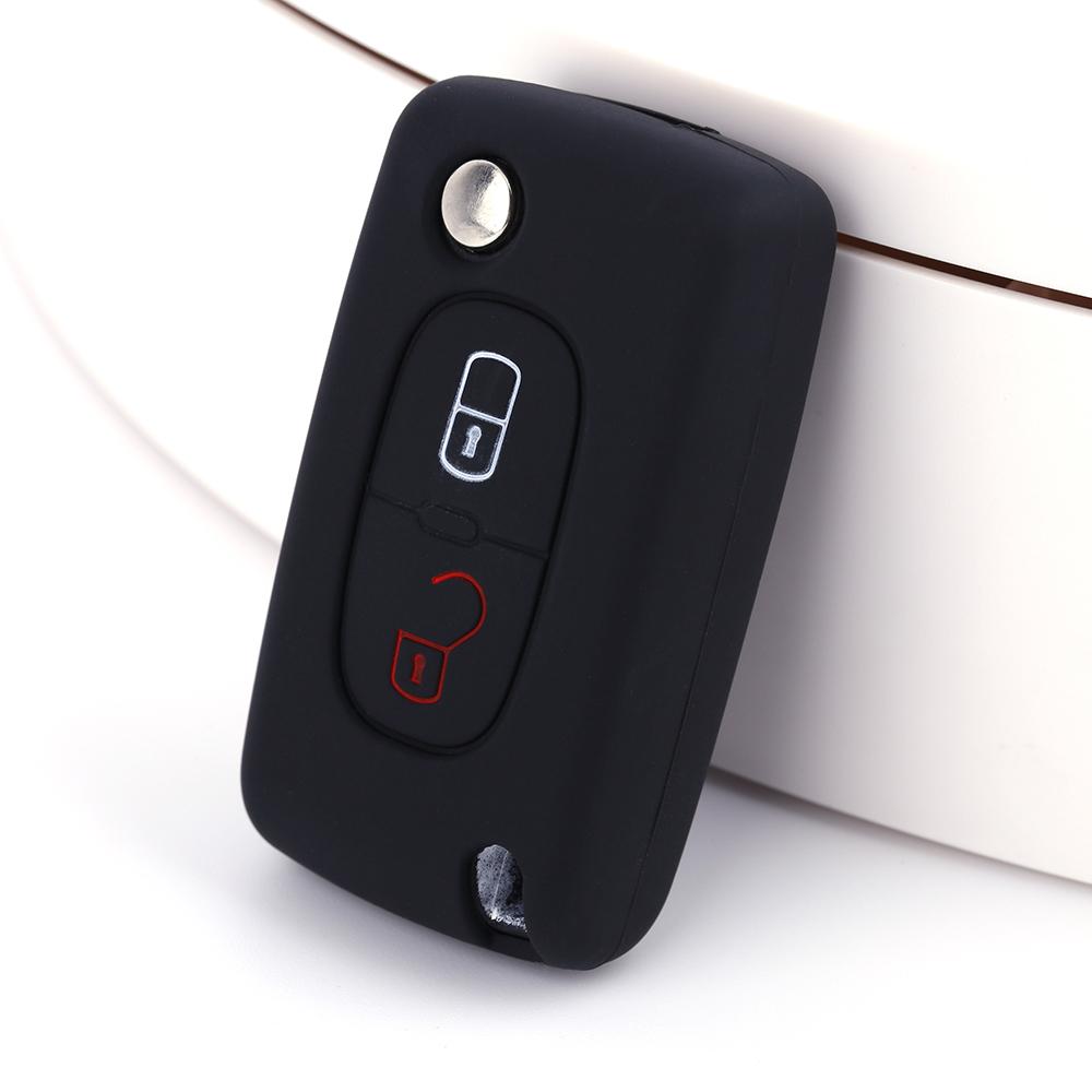 Силиконовый чехол для автомобильного ключа для Peugeot 308 306 307 207 807 Citroen C2 C3 C5 C-Crosser C4 Picasso