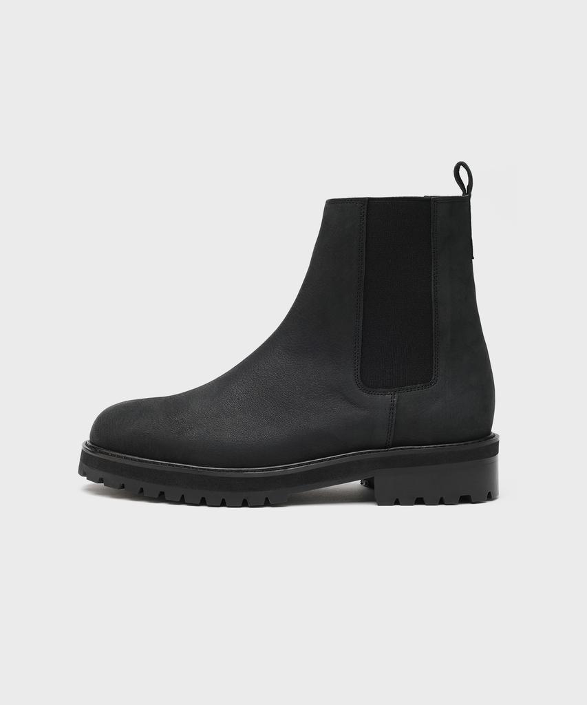 Firenze Atelier [Vibram] Round Toe Basic Chelsea Boots 9703 [Natural Black]