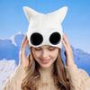 Autumn Winter Windproof Glasses Cap Women's Velvet Warm Knitted Hat Outdoor Ski Ear Protection Cap
