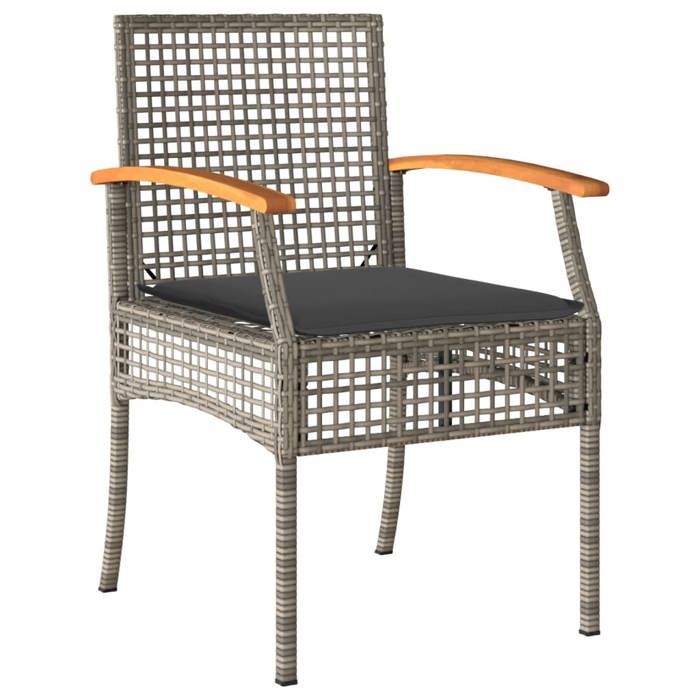 VidaXL Ensemble à Manger de Jardin avec Coussins 3 pcs, Table et Chaise de Terrasse, Meubles de Patio, Mobilier d'Extérieur, 3213617