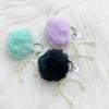 Elegant Beaded Bowknot Keychain Bag Pendant Unique Phone Charm Delicate Plush Keyring Accessory for Personalized Charm