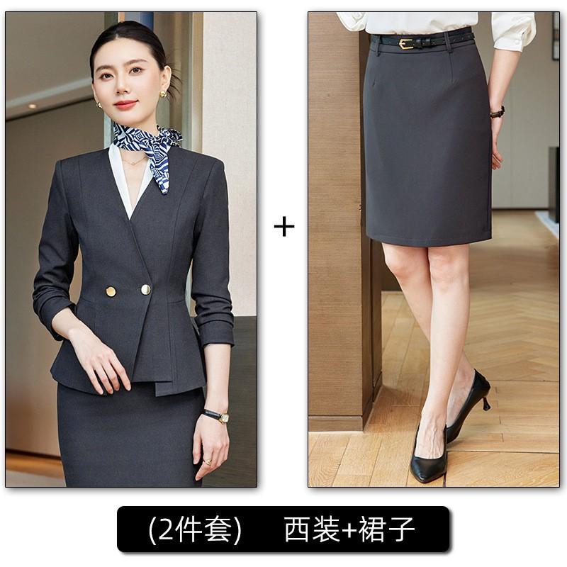 Womens Professional Blazer Set Receptionist Salon Hotel Spa 4S Dealership Real Estate Agent Office Uniform