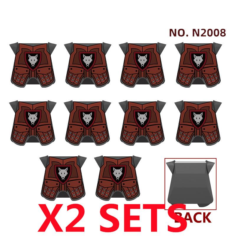 Набор средневековых строительных блоков с солдатами, лошадьми и настраиваемой броней для детей от 6 лет